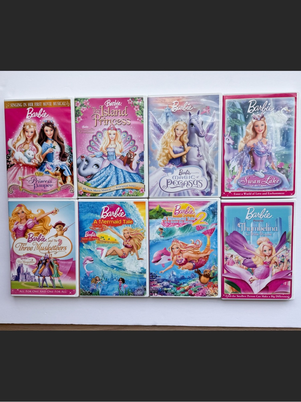 Barbie Animated Movie DVD Lot of 8 Nostalgic 2000s Films Bundle TESTED